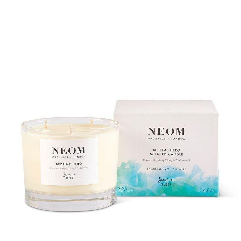 Neom Wellbeing 3 Wick Bedtime Hero Scented Candle (420g) - Chamomile / Ylang Ylang / Cedarwood, , large image number 0