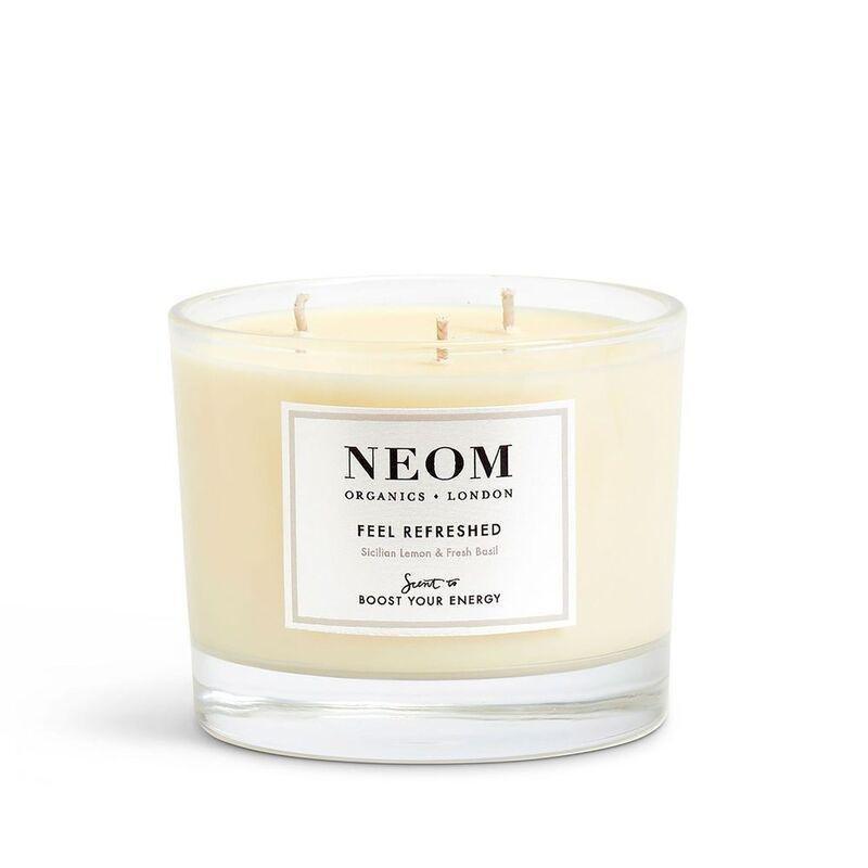 Neom Wellbeing 3 Wick Feel Refreshed Scented Candle (420g) - Sicilian Lemon / Fresh Bali, , large image number 1
