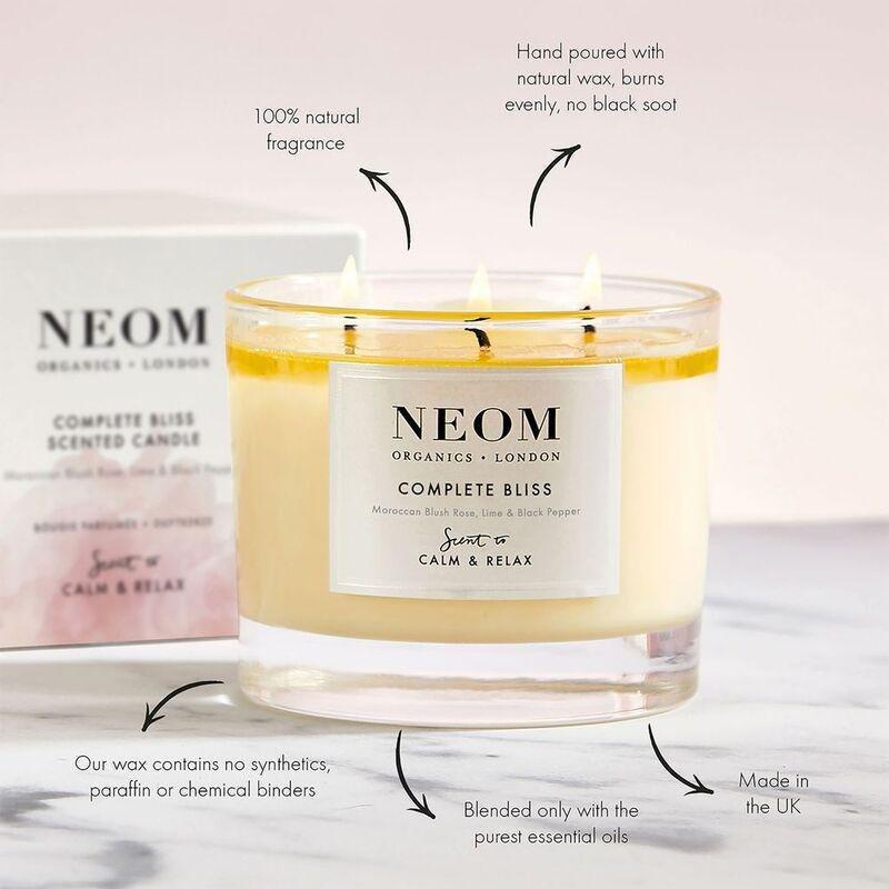 Neom Wellbeing 3 Wick Complete Bliss Scented Candle (420g), , large image number 3