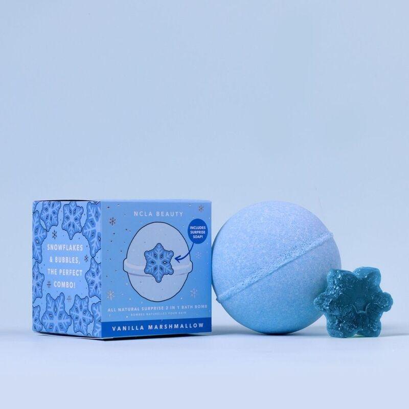 NCLA Beauty Vanilla Marshmallow Bath Bomb (with Snowflake Soap), , large image number 1