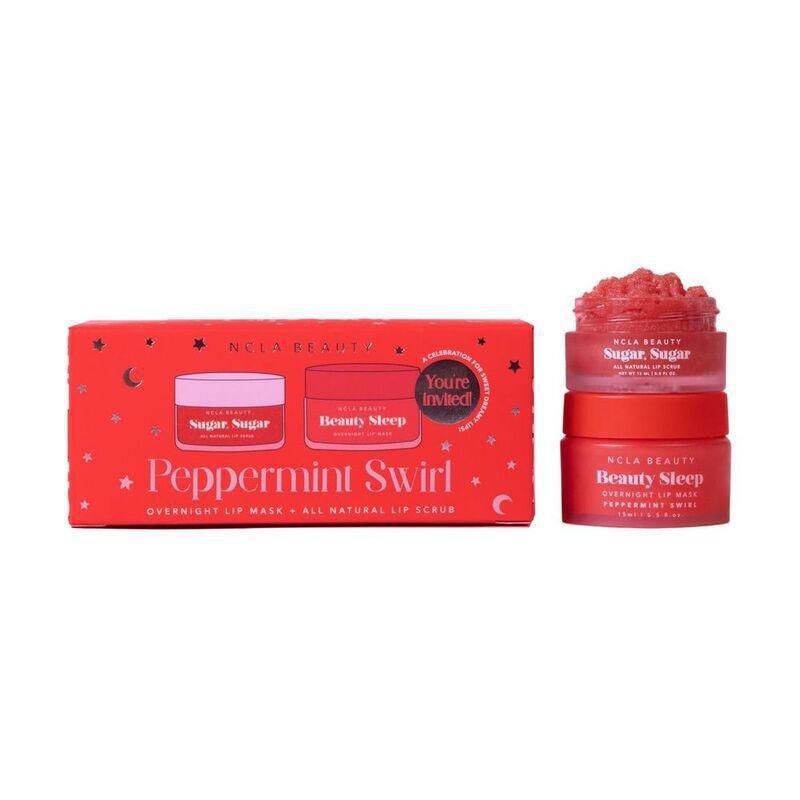 NCLA Beauty Slumber Party Lip Scrub & Lip Mask Set - Peppermint Swirl, , medium