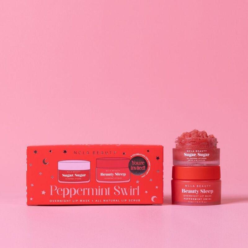 NCLA Beauty Slumber Party Lip Scrub & Lip Mask Set - Peppermint Swirl, , large image number 2