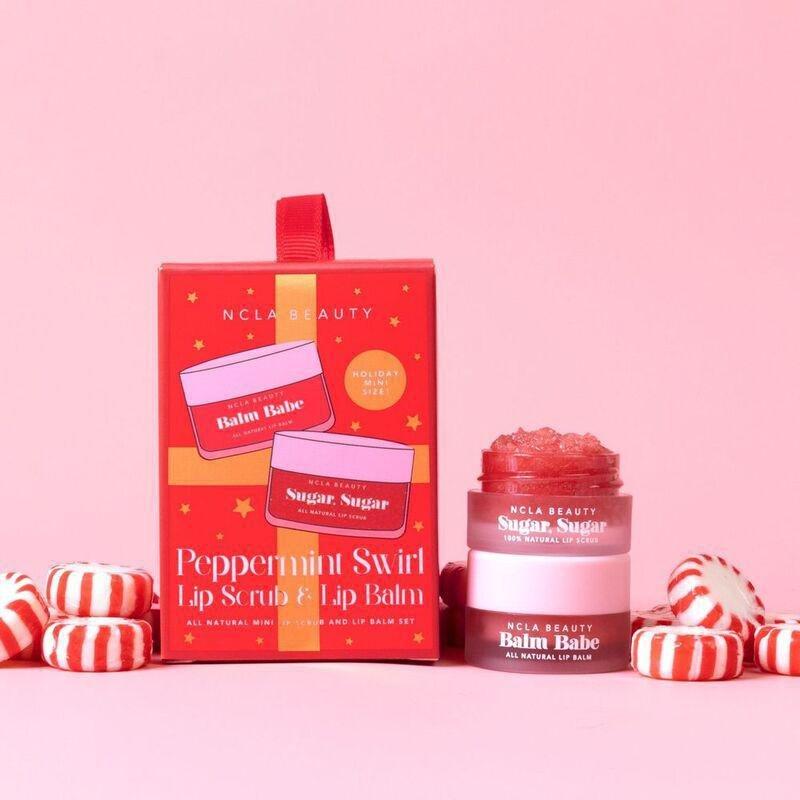 NCLA Beauty Peppermint Swirl Lip Scrub & Lip Balm Ornament Set, , large image number 2