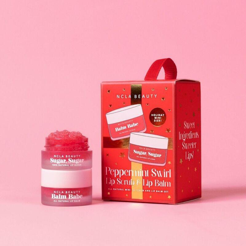 NCLA Beauty Peppermint Swirl Lip Scrub & Lip Balm Ornament Set, , large image number 3