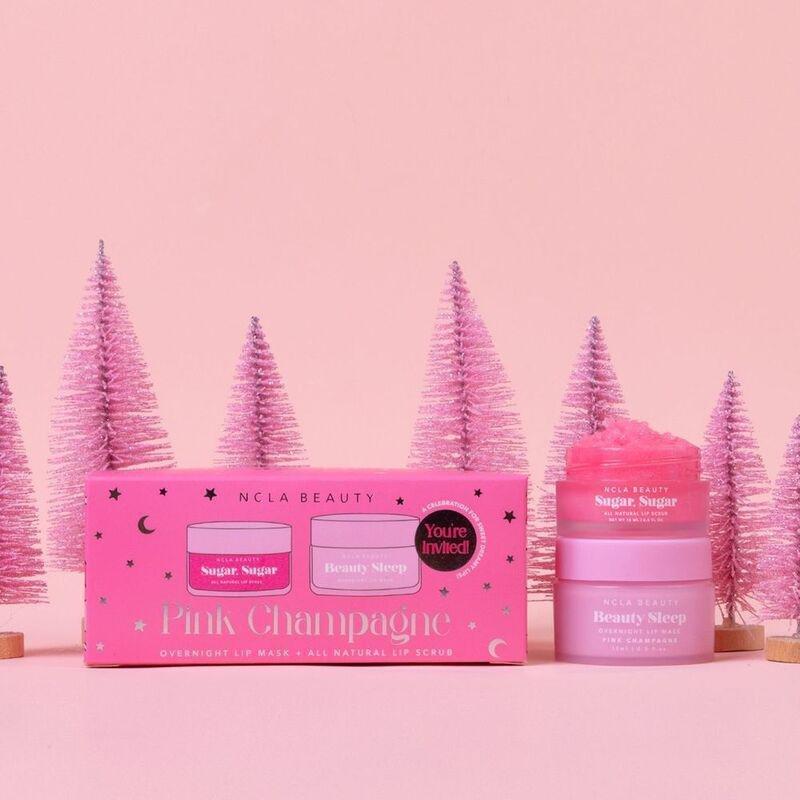 NCLA Beauty Slumber Party Lip Scrub & Lip Mask Set - Pink Champagne, , large image number 1
