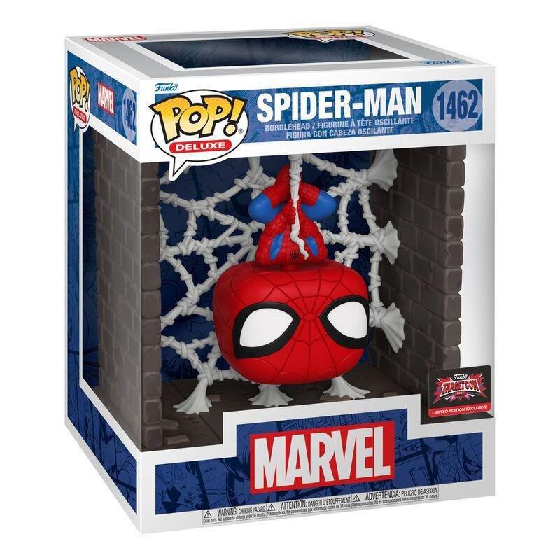 Funko Pop! Deluxe Marvel Spider-Man (Hanging from Web) Vinyl Figure, , medium