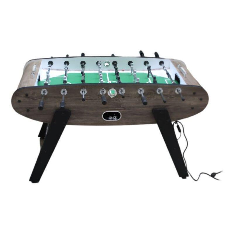 Knight Shot ST132 Home-Use Foosball Table with Blue LED Light - Natural Darkwood, , large image number 1