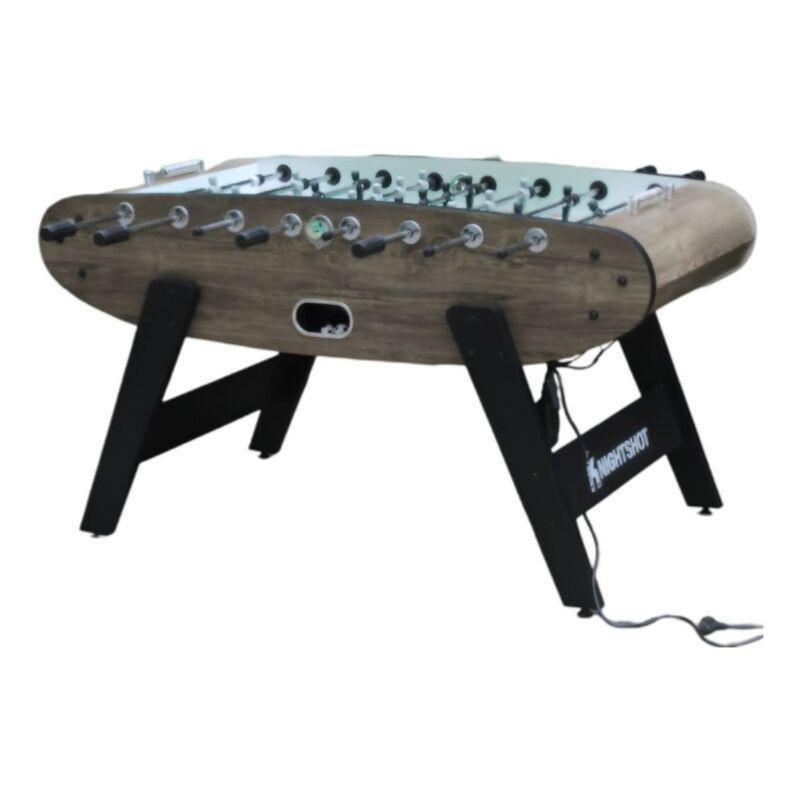 Knight Shot ST132 Home-Use Foosball Table with Blue LED Light - Natural Darkwood, , large image number 2