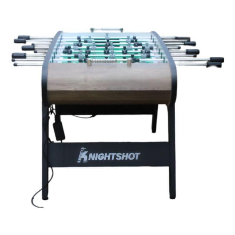 Knight Shot ST132 Home-Use Foosball Table with Blue LED Light - Natural Darkwood, , large image number 3