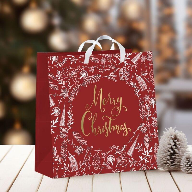 Share The Love UAE Merry Christmas Large Gift Bag - Red (26 X 32 cm), , large image number 1