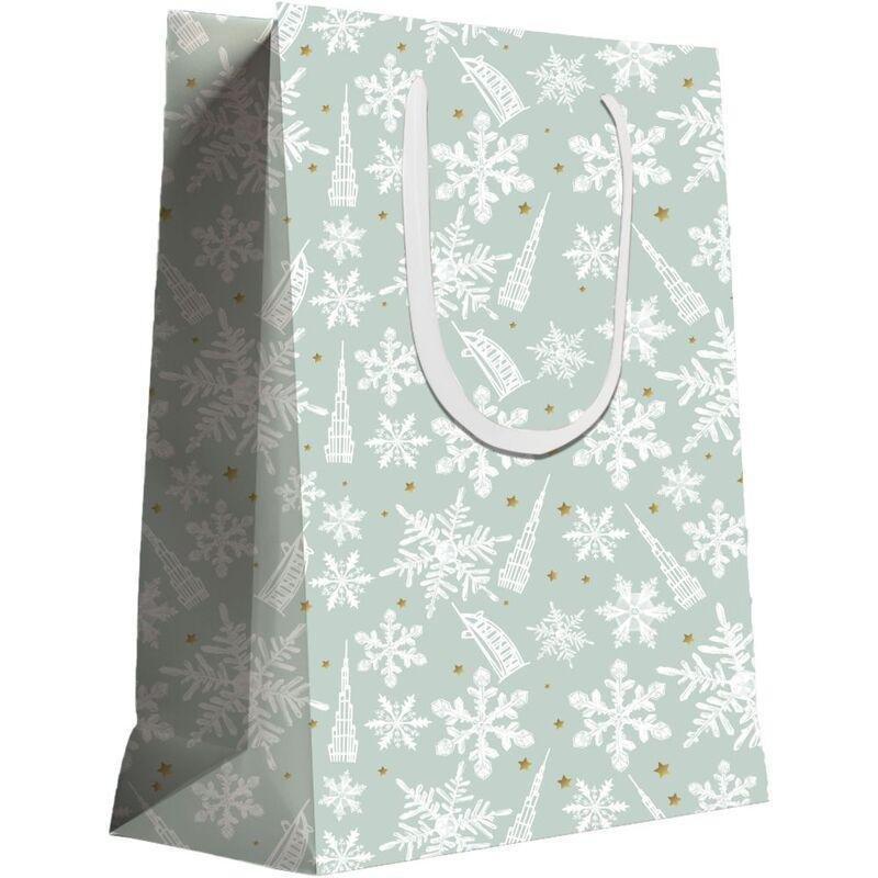 Share The Love UAE Christmas and Snow Flakes Large Gift Bag (26 X 32 cm), , medium