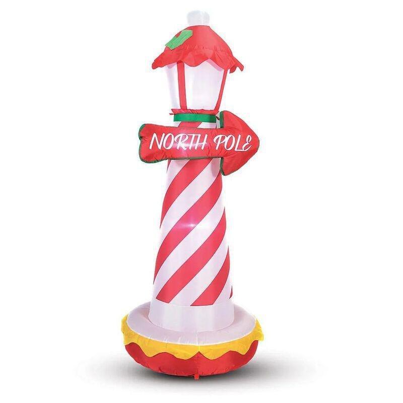 Mad Toys Inflatable Festive North Pole Marker with LED Lights, , large image number 0