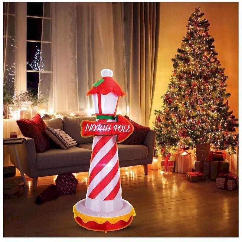 Mad Toys Inflatable Festive North Pole Marker with LED Lights, , large image number 1