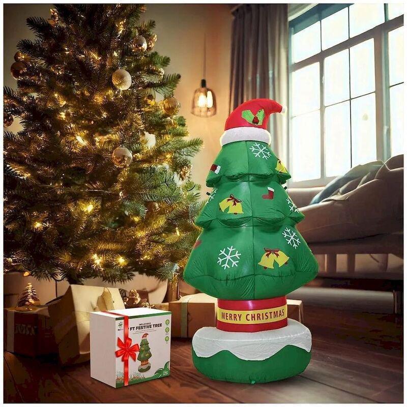 Mad Toys Christmas Tree with a Hat with LED Lights, , large image number 1