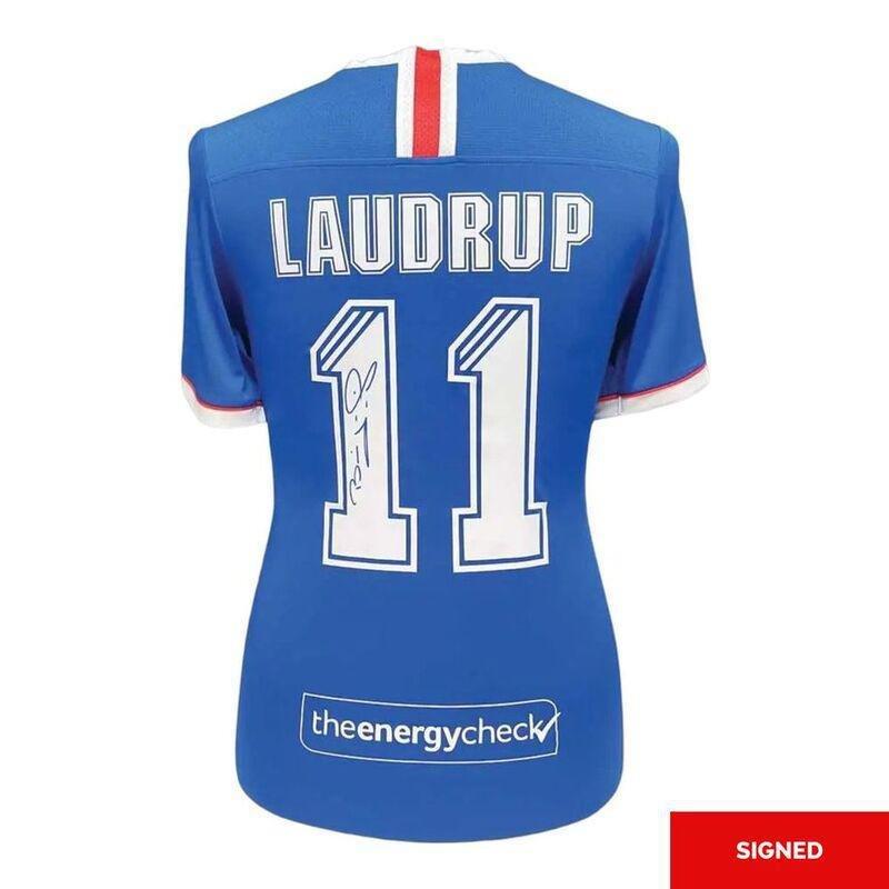 The Bootroom Collection Laudrup Signed Rangers Shirt, , large image number 0