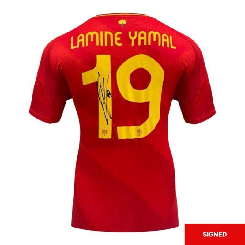 The Bootroom Collection Lamine Yamal Signed Spain 2024 Home Shirt, , medium