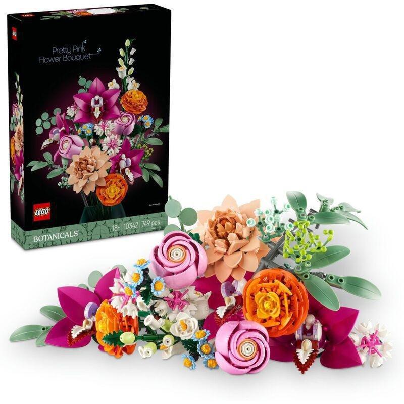 LEGO Botanicals Pretty Pink Flower Bouquet 10342 (749 Pieces), , large image number 0