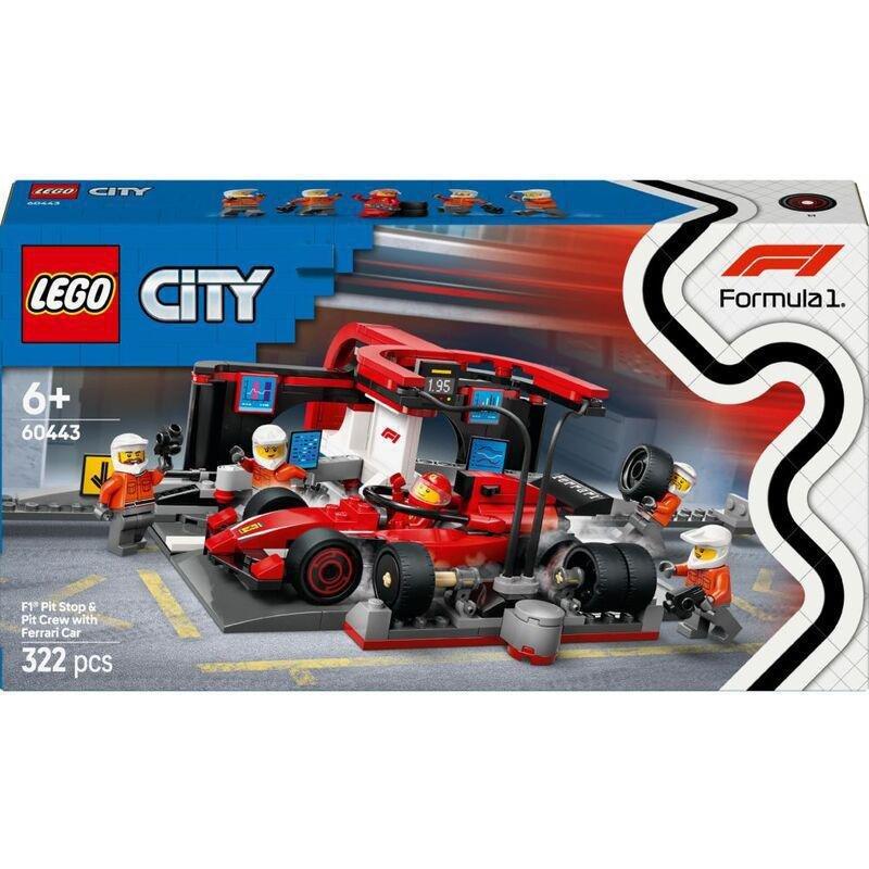 LEGO City F1 Pit Stop And Pit Crew With Ferrari Car 60443 (322 Pieces), , large image number 1