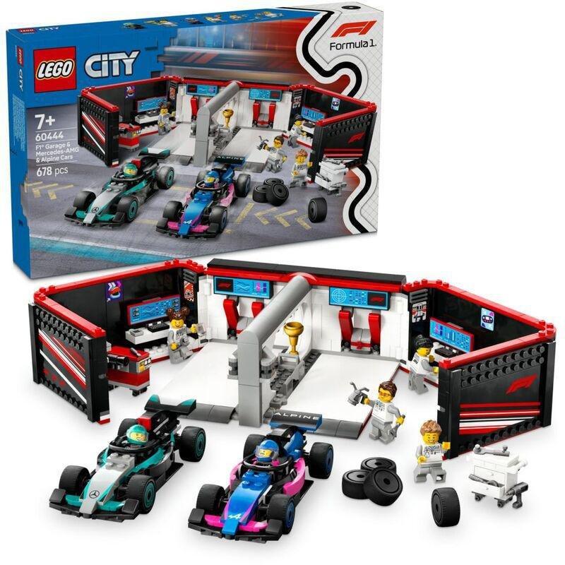 LEGO City F1 Garage And Mercedes-Amg And Alpine Cars 60444 (678 Pieces), , large image number 0