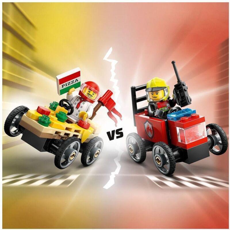 LEGO City Pizza Vs Fire Truck Race Car 60458 (70 Pieces), , large image number 5