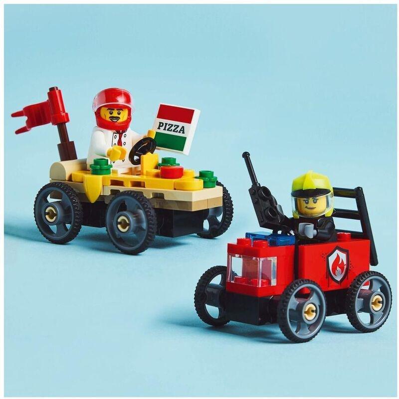 LEGO City Pizza Vs Fire Truck Race Car 60458 (70 Pieces), , large image number 7