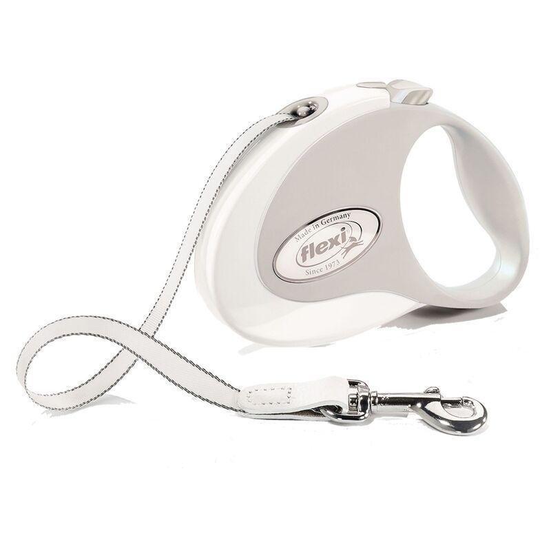 Flexi Style S Tape Cat/Dog Leash 3M - White, , large image number 0