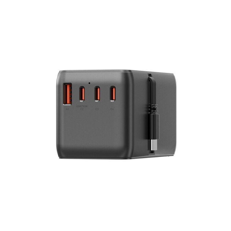 Energea Travelworld Adapter GAN85 With 80cm Type-C Cable/ 3C1A - Gunmetal Black, , large image number 2