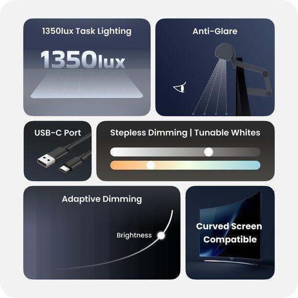 Xiaomi Yeelight Pura Monitor Light Bar - Black - 16772, , large image number 1