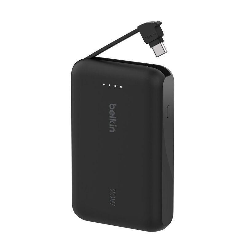 Belkin Power Bank 10000 Mah With Intergrated USB-C Cable - Black, , large image number 1