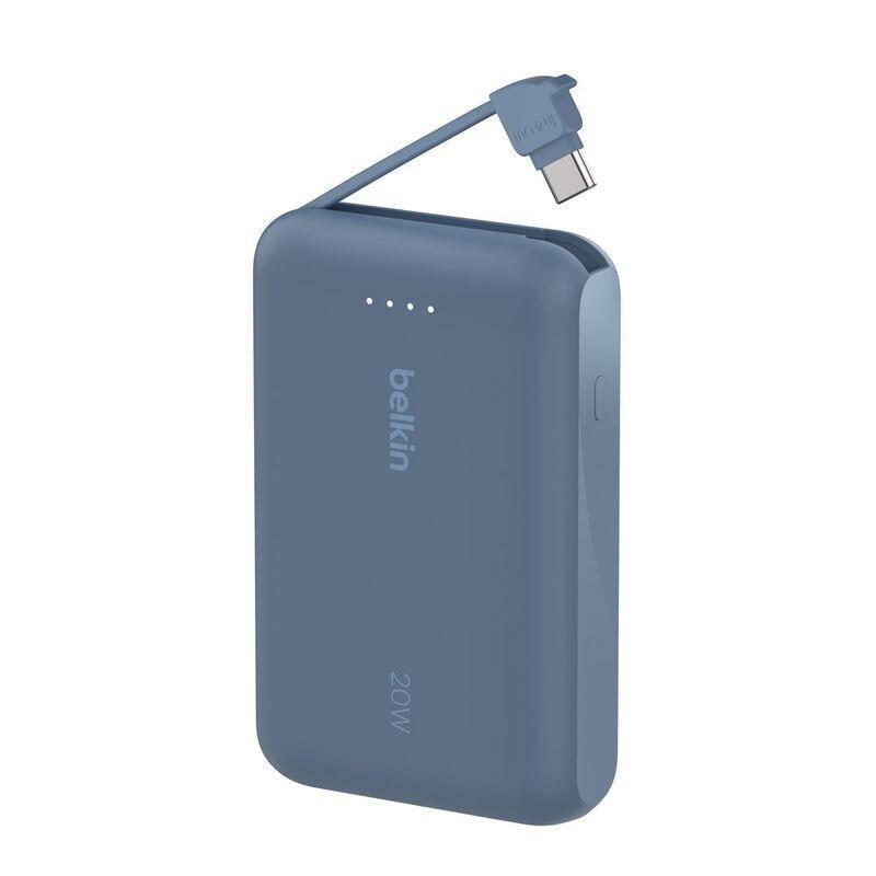 Belkin Power Bank 10000 Mah With Intergrated USB-C Cable - Blue, , large image number 0
