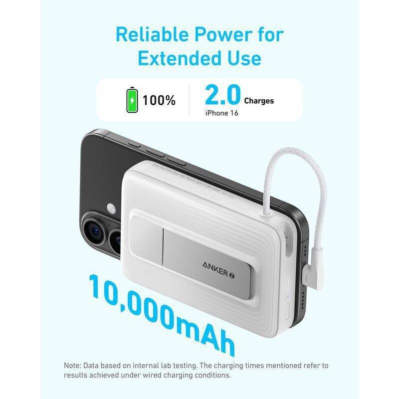 Anker Power Bank 10000 Mah Magnetic/ Built-In USB-C Cable, , large image number 1