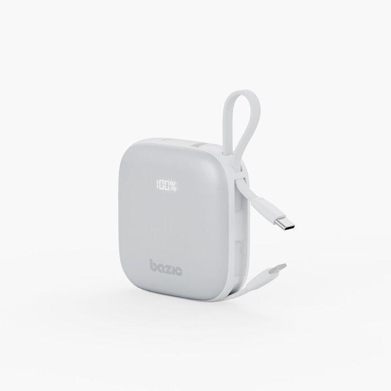 Bazic Gopower Fusion 3-in-1 10000Mah Powerbank With Built In USB C And Lightning Cable - Vanilla, , medium