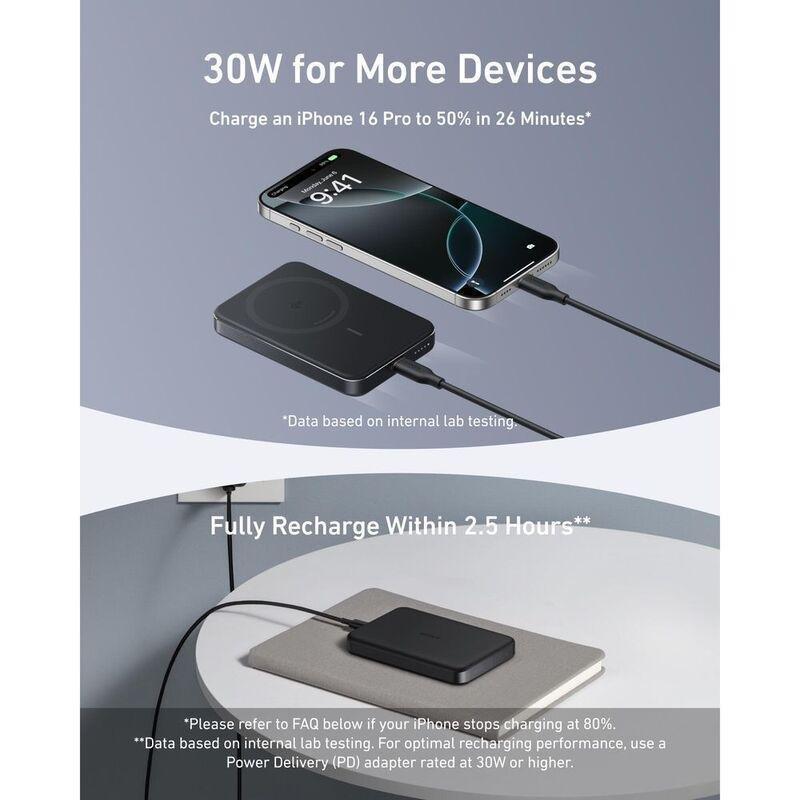 Anker Anker Maggo Ultra Slim Power Bank 10000 Mah/ 30 W With Cable/ 15 W Mag Safe - Black, , large image number 1