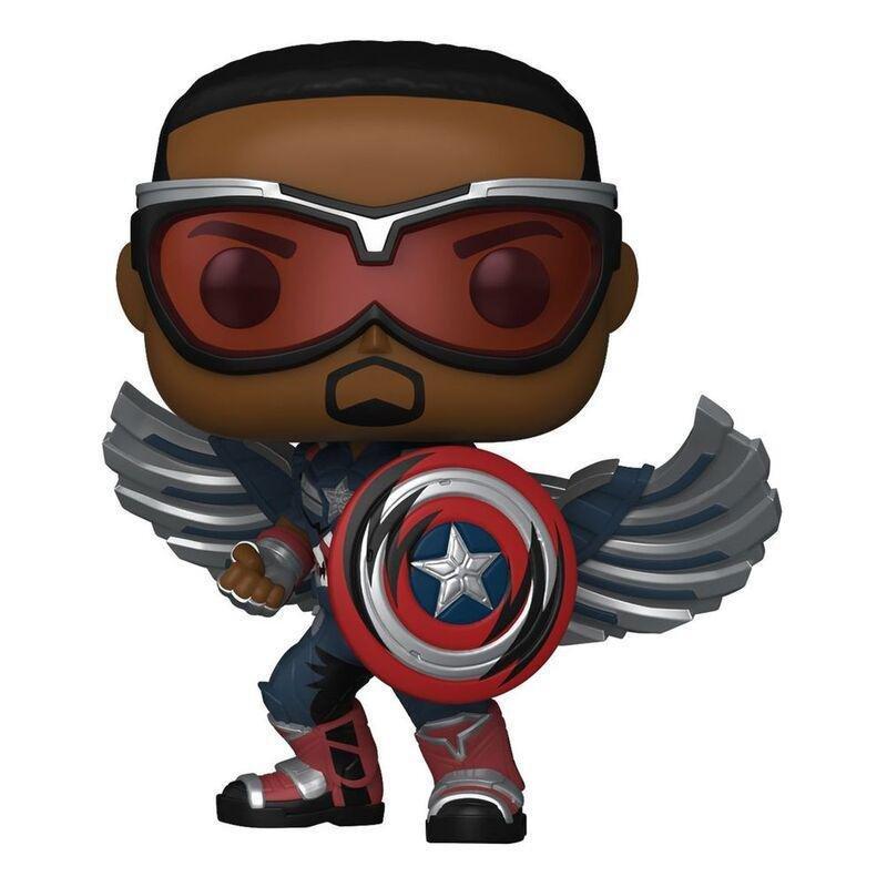 Funko Pop! Marvel Brave New World Captain America (Sam Wilson) (Retro Comic Deco) Vinyl Figure, , large image number 0