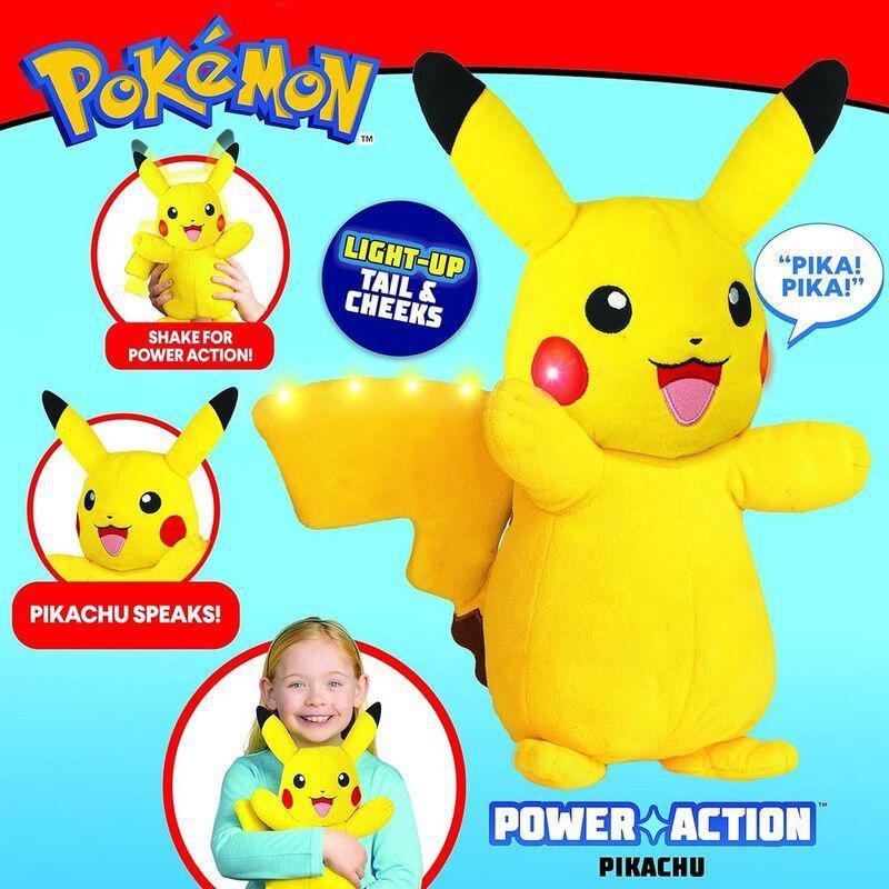 Jazwares Pokémon Power Action Pikachu 10-Inch Plush Toy, , large image number 2
