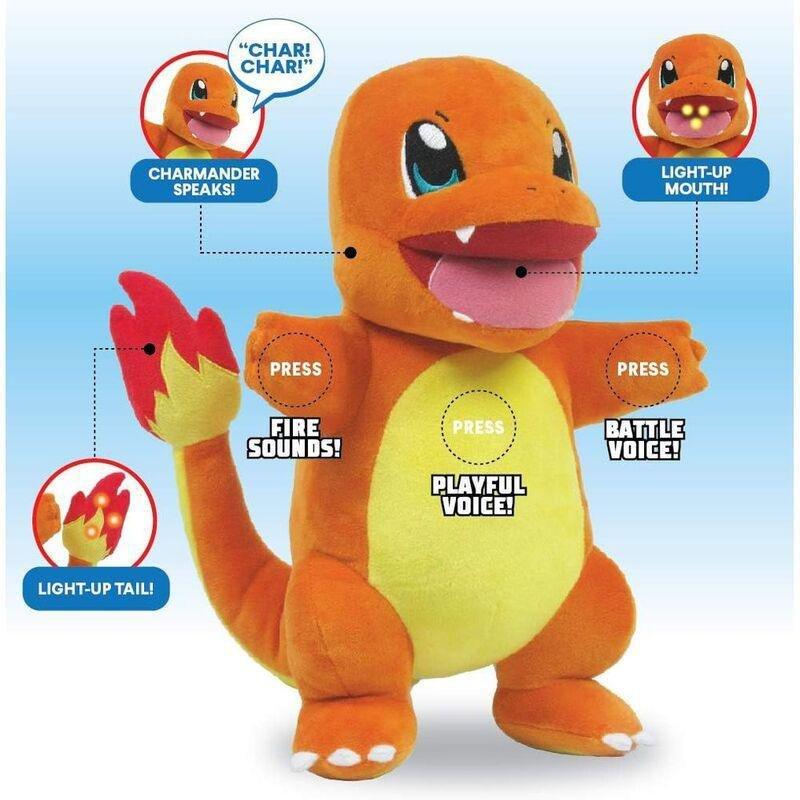 Jazwares Pokémon Flame Action Charmander 10-Inch Plush Toy, , large image number 2