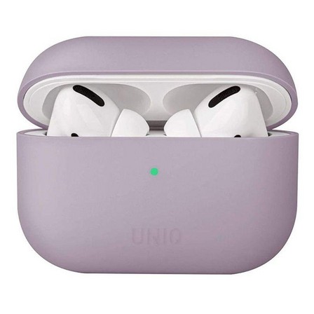 UNIQ - Uniq Lino Hybrid Liquid Silicon Case Lilac Lavander for Apple AirPods Pro