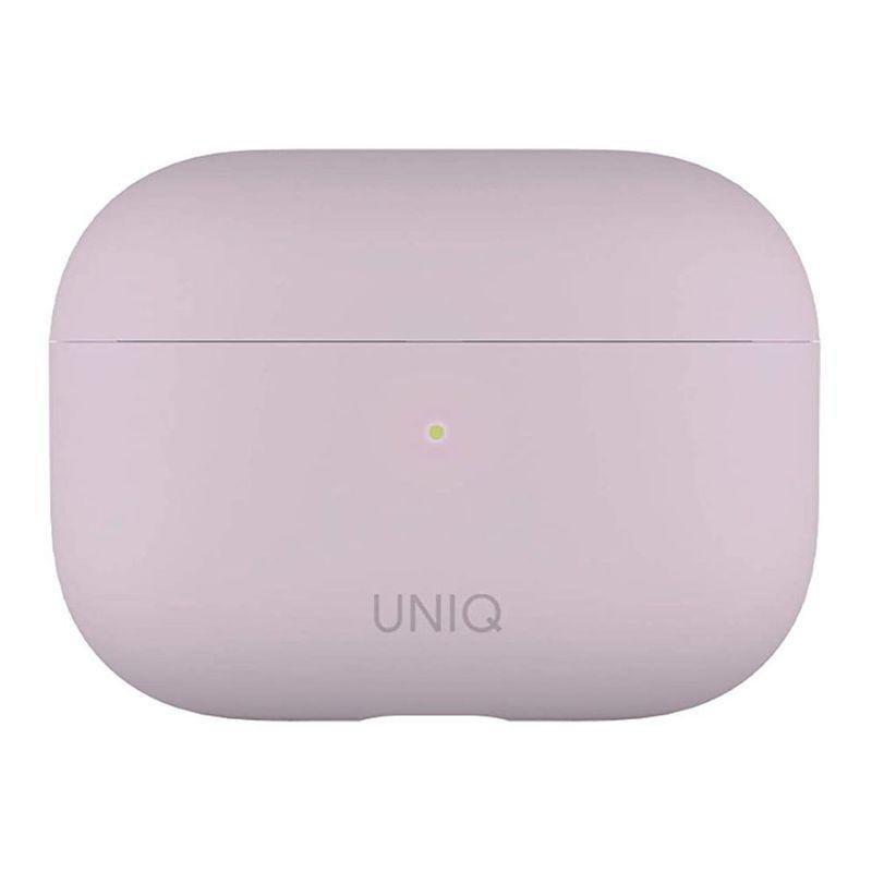 UNIQ - Uniq Lino Hybrid Liquid Silicon Case Lilac Lavander for Apple AirPods Pro