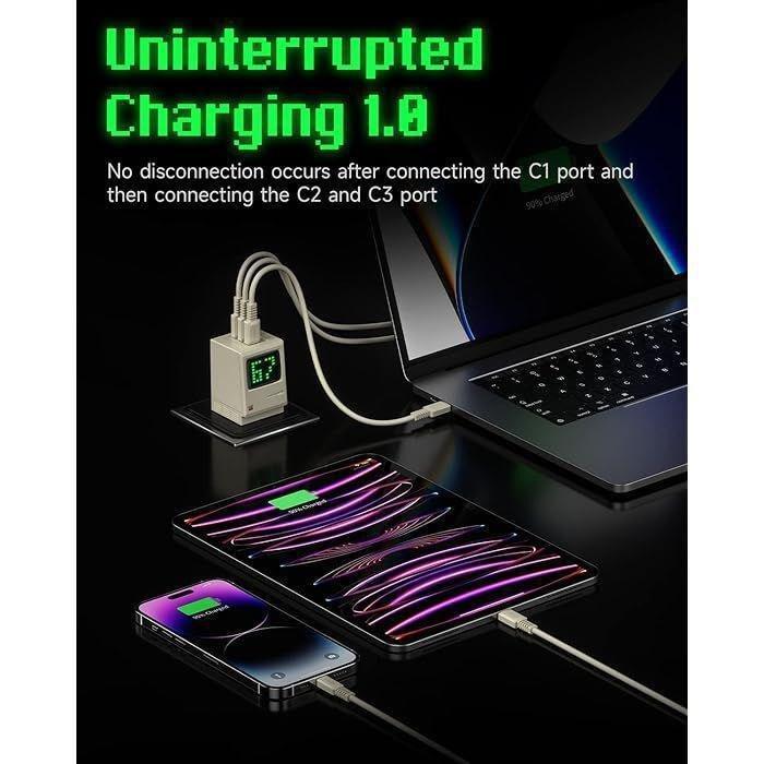 Sharge Retro 67 Retro Style Charger With 67W 3 USB C Outputs, , large image number 1