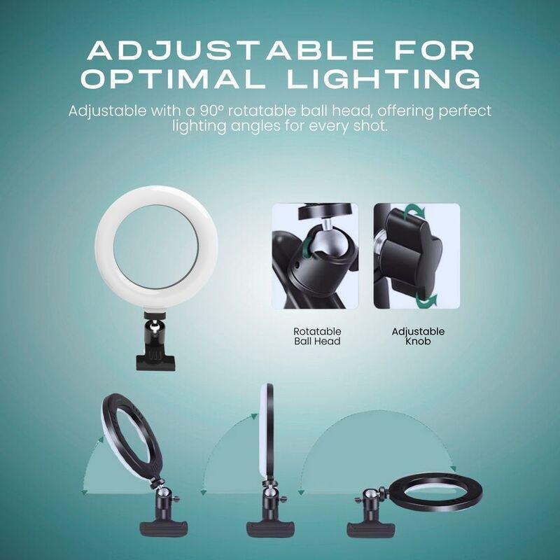 Hyphen 6-Inch Led Ring Light With Clamp, , large image number 5