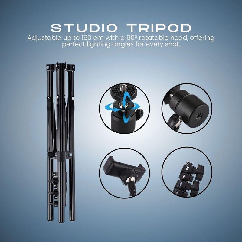 Hyphen 12-Inch Led Ring Light With Adjustable Tripod Stand, , large image number 6