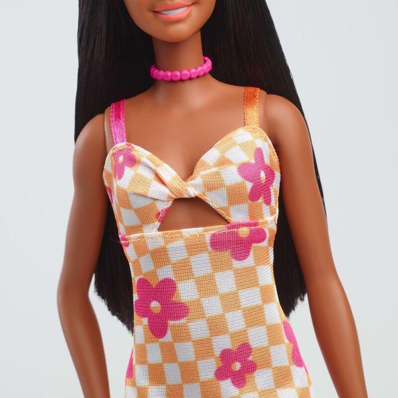 Barbie Fashionistas Doll - Pink And Orange Check Dress, , large image number 2