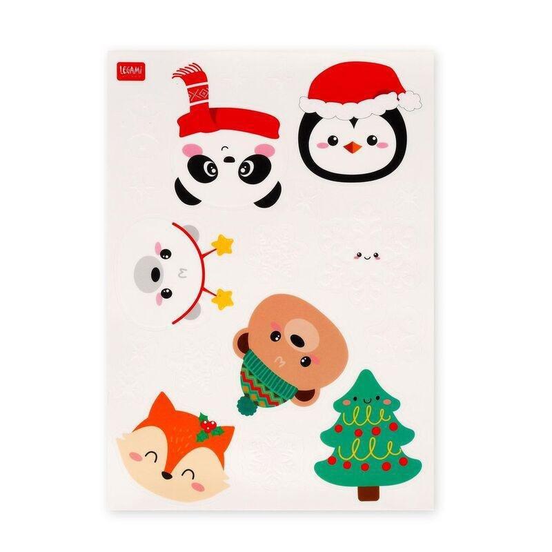 Legami 35 Static Cling Stickers - Windo-Wow - Christmas, , large image number 1