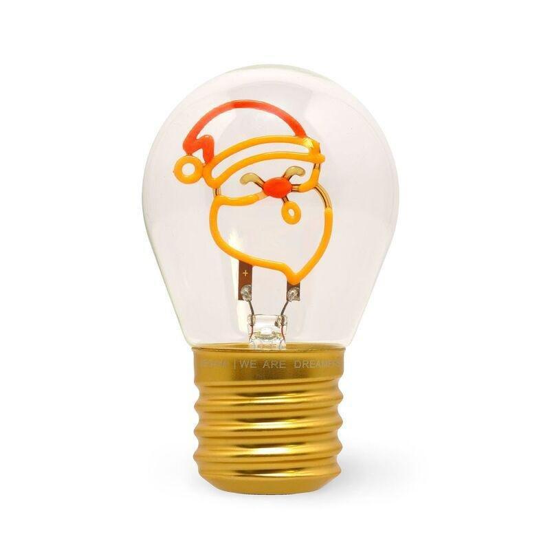 Legami Lightbulb-Shaped Table Lamp - Bulb Fiction - Santa Claus, , large image number 0