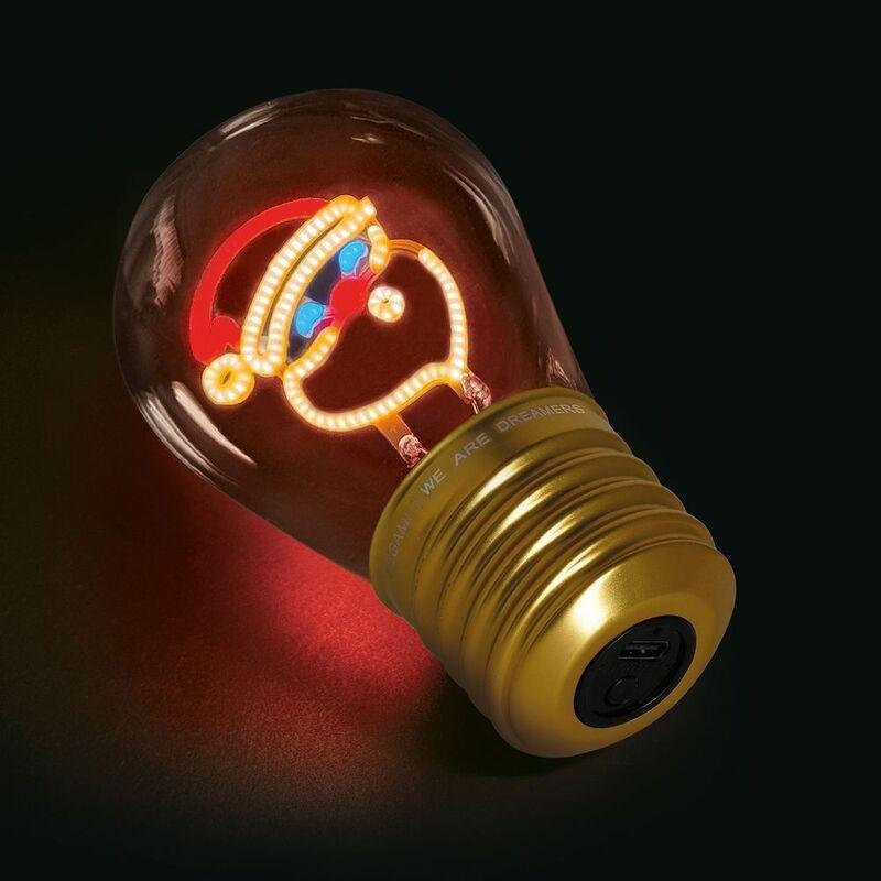 Legami Lightbulb-Shaped Table Lamp - Bulb Fiction - Santa Claus, , large image number 3