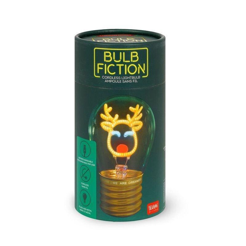Legami Lightbulb-Shaped Table Lamp - Bulb Fiction - Reindeer, , large image number 3