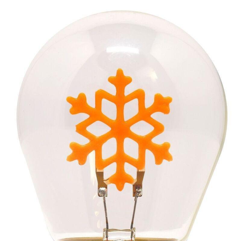 Legami Lightbulb-Shaped Table Lamp - Bulb Fiction - Snowflakes, , large image number 1