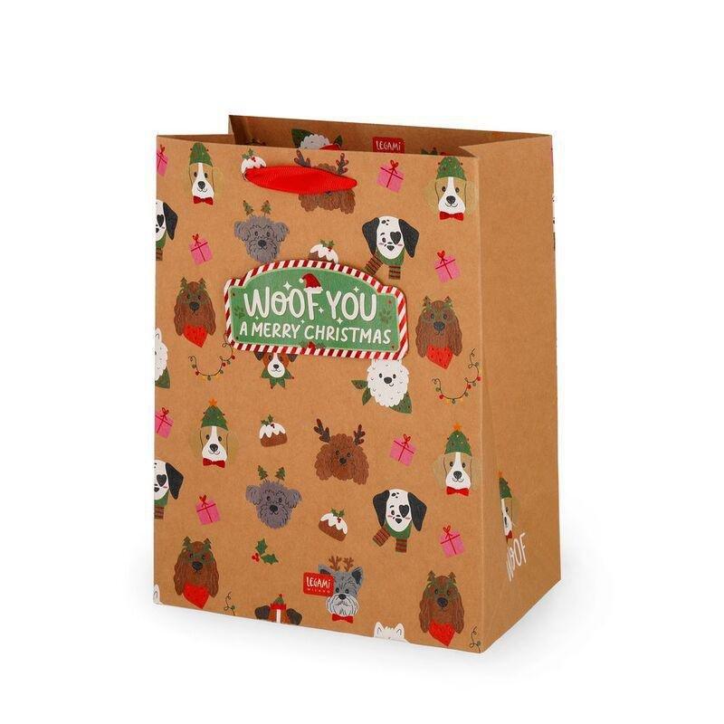 Legami Gift Bag - Medium - Dogs (19 x 25 x 11.5 cm), , medium