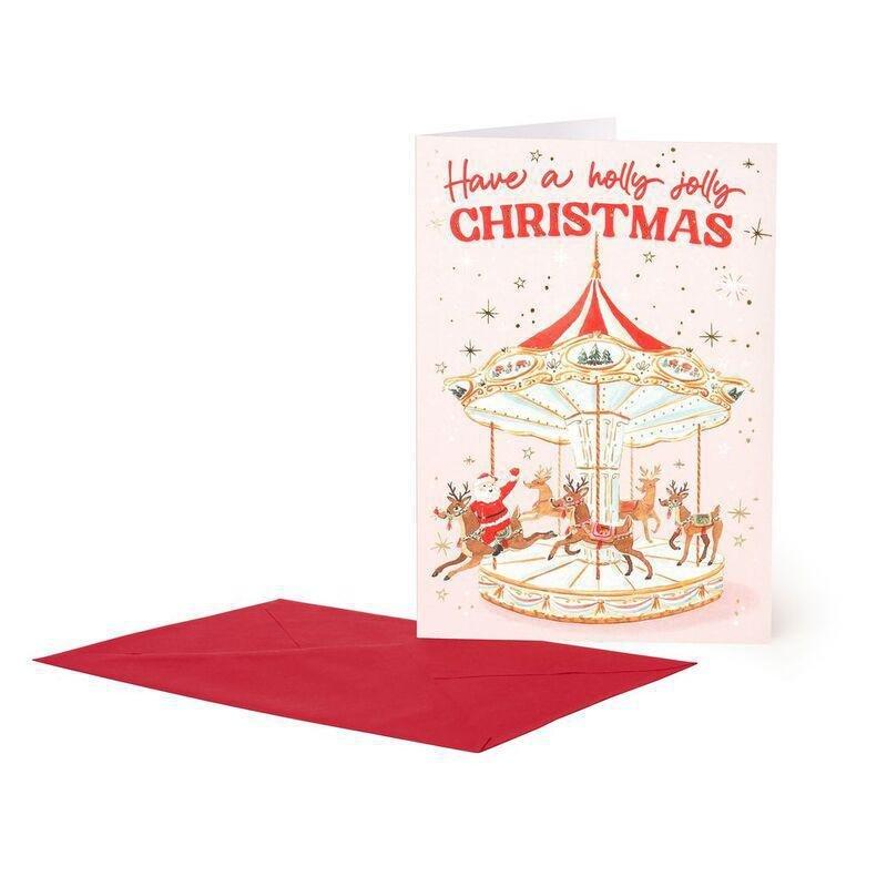 Legami Large Greeting Card - Santa Carousel (11.5 x 17 cm), , medium