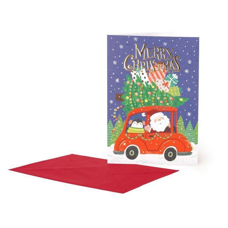 Legami Large Greeting Card - Santa Car (11.5 x 17 cm), , large image number 0